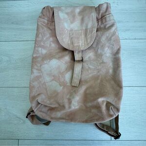 BAGGU Canvas Backpack Soft Pink Tie Dye
